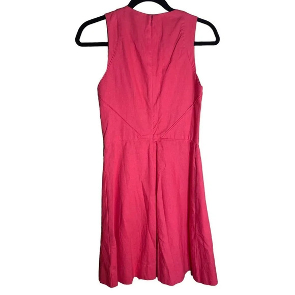 GAP Women's Coral Linen Dress with Pockets Size 0 Summer Vacation Tropical Cute - Picture 9 of 10